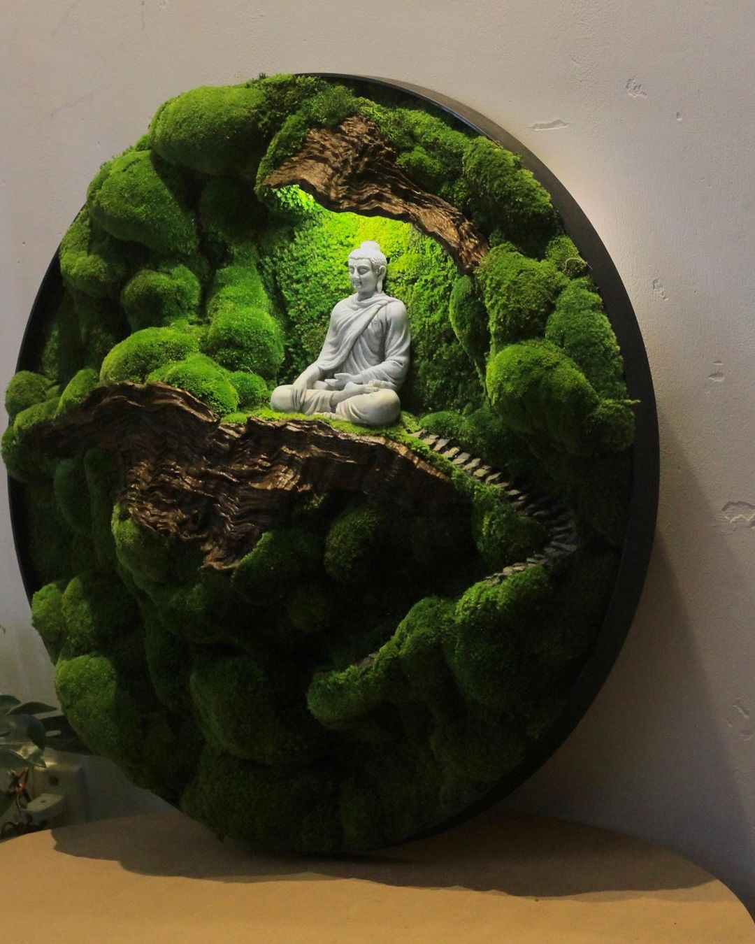 Preserved moss in home decor