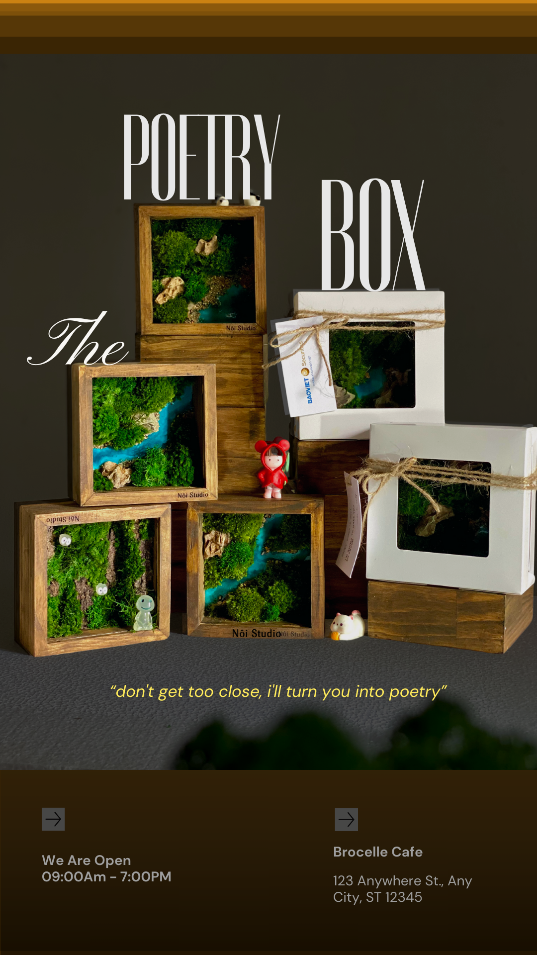Poetry Box – A Palm-Sized World of Moss, Stone, and Poetry – Noi Studio