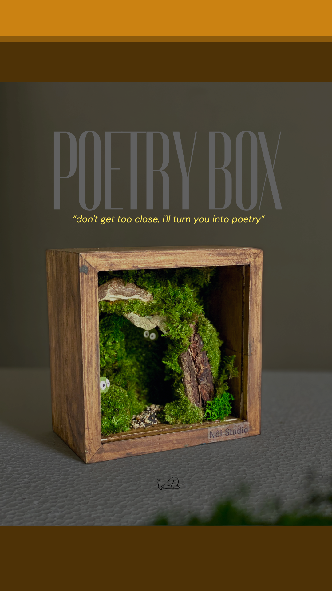 Poetry Box – A Palm-Sized World of Moss, Stone, and Poetry